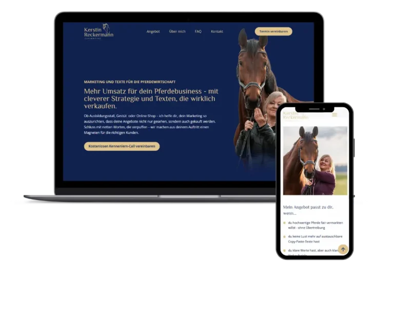 Kerstin Reckermann Copywriting Portfolio Kundenprojekt Valerie Webdesign und Text